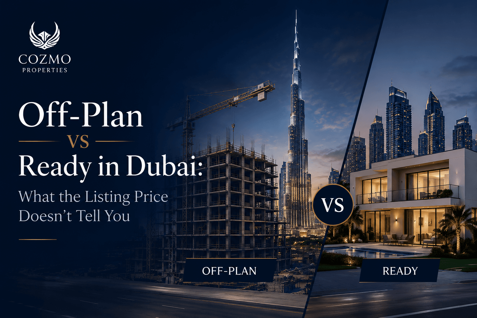 Off-Plan vs Ready in Dubai: What the Listing Price Doesn't Tell You